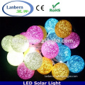 400colors available 12PCS outdoor led solar Cotton Ball Festival light for chritmas lights